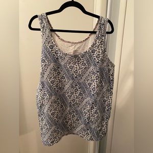 Floral swoop neck Tank size 2